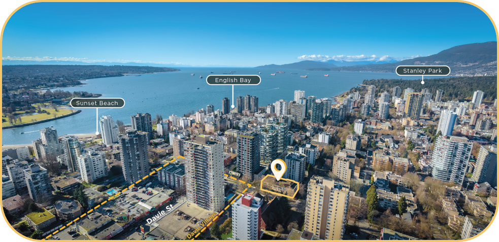 The Grovenor - Aerial imagery of 27-suite multifamily building steps from Davie Village